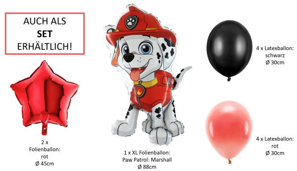 XXL Folienballon Figur - Paw Patrol: Marshall - ø 88cm